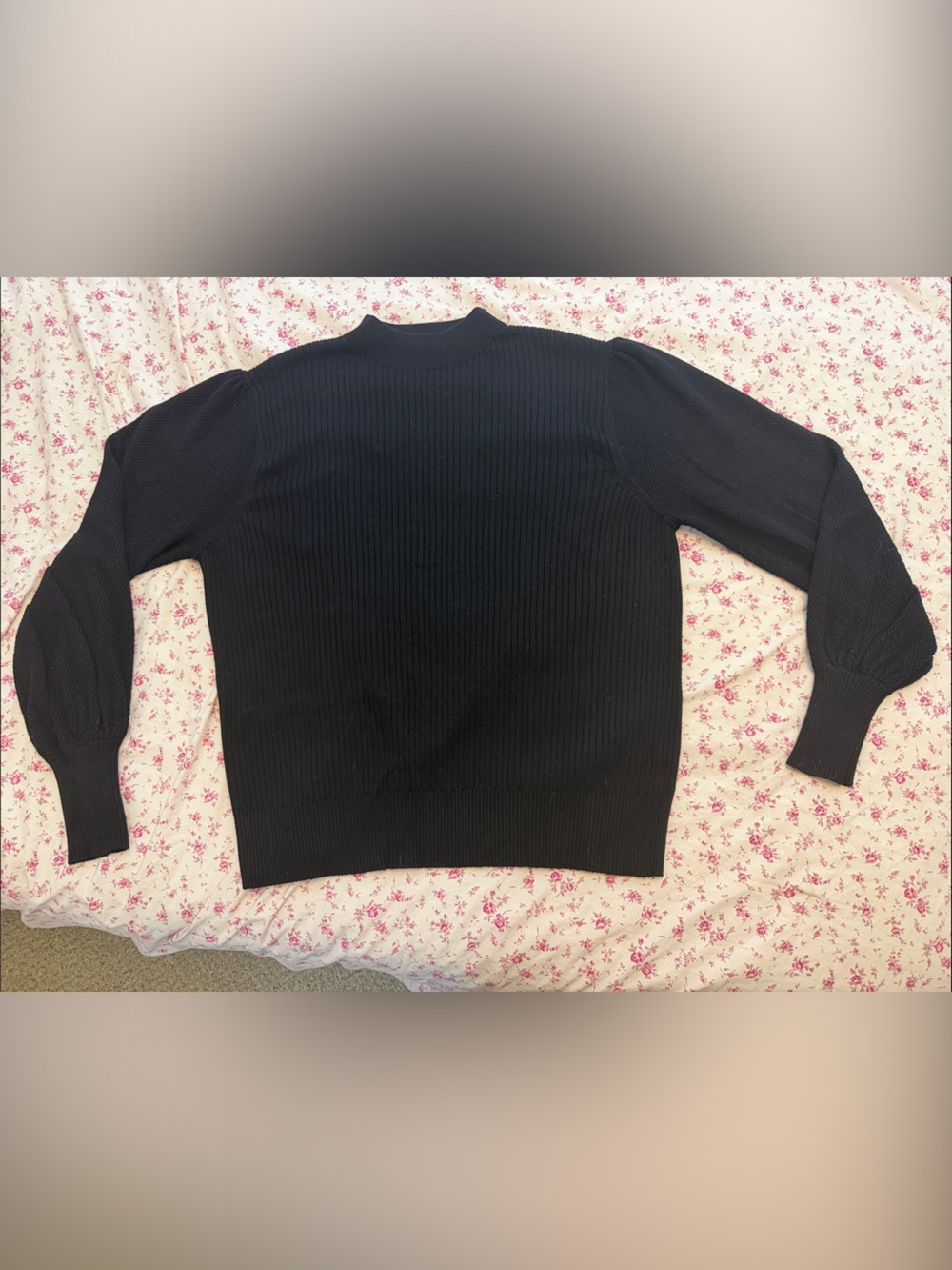 Trina Turk XXL Black Ribbed Knit Sweater